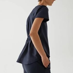 COS organic cotton-silk mix top XS